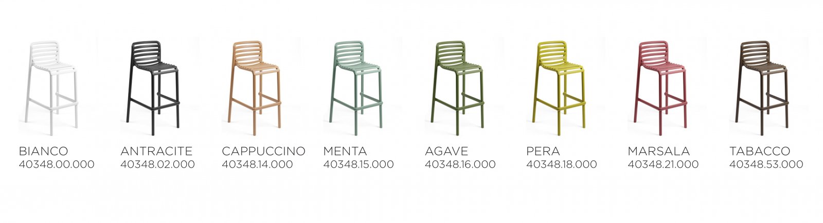 Стул пластиковый барный Doga Stool (Антрацит) 3