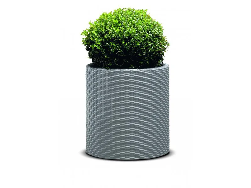 Кашпо Cylinder Planter (Серебристый S)
