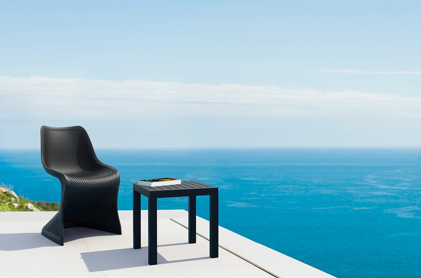 Столик пластиковый для лежака Ocean Side Table (Черный) 5