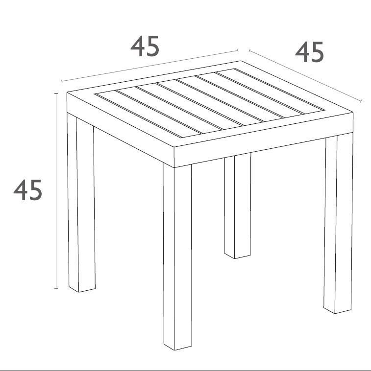 Столик пластиковый для лежака Ocean Side Table (Черный) 13