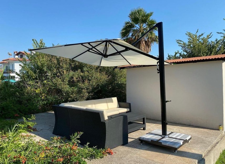 Диван пластиковый плетеный угловой с подушками Monaco Lounge Corner (Графит) 6