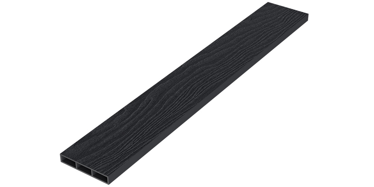 Доска из ДПК для грядок, клумб, цветочниц (Графит 150x25x2950 мм)