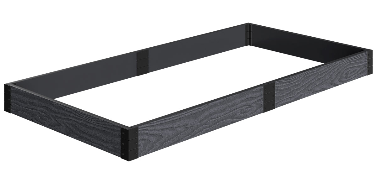 Доска из ДПК для грядок, клумб, цветочниц (Графит 150x25x2950 мм) 2