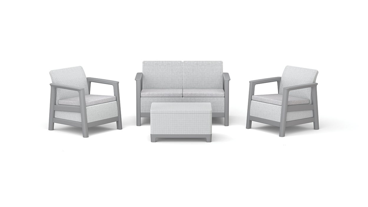 Комплект мебели Сканди (Scandi Linea 2 Seater Set ) (пепельно серый)