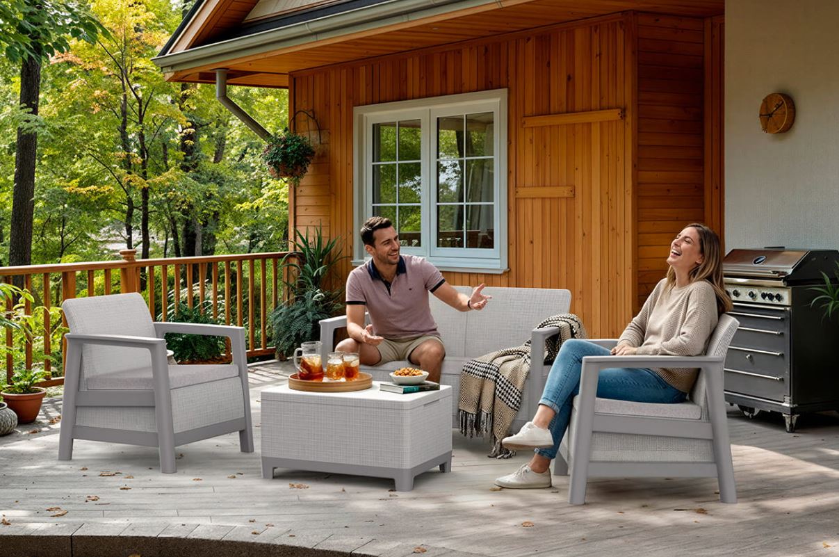 Комплект мебели Сканди (Scandi Linea 2 Seater Set ) (пепельно серый) 2