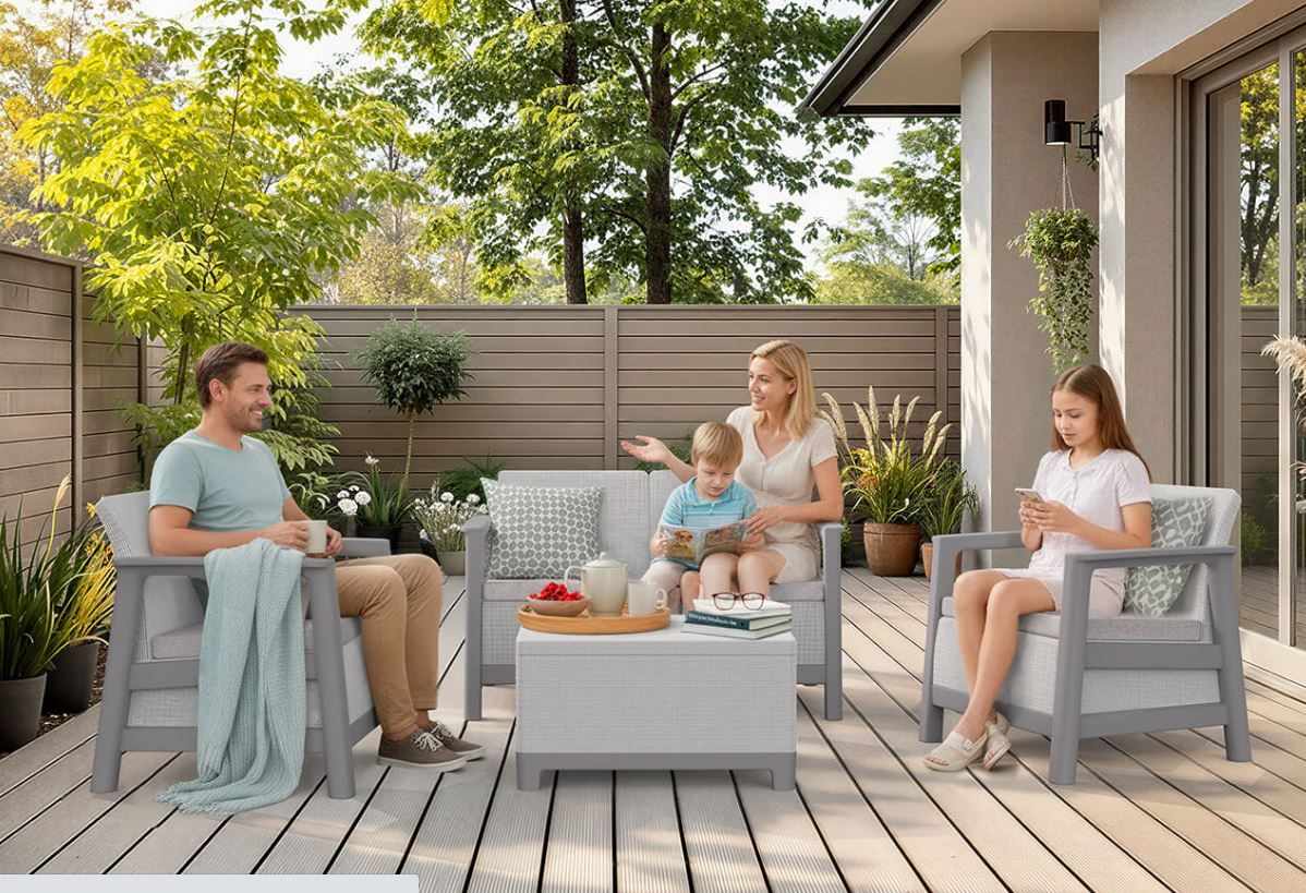 Комплект мебели Сканди (Scandi Linea 2 Seater Set ) (пепельно серый) 3
