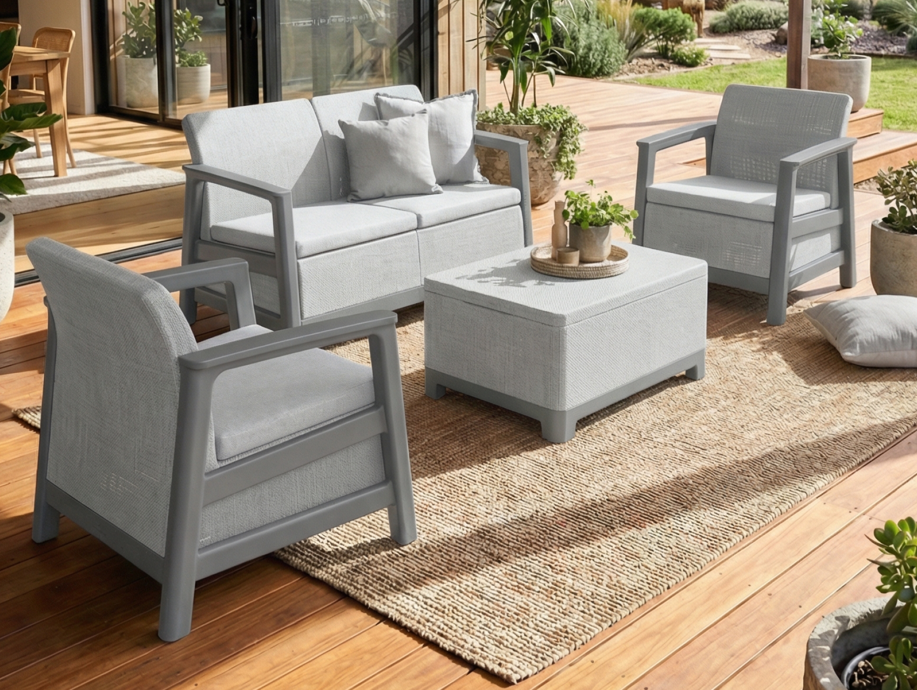 Комплект мебели Сканди (Scandi Linea 2 Seater Set ) (пепельно серый) 7