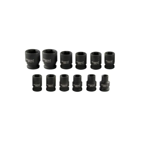 Набор ударных головок 38 мм 1/2" 12пр. 10-24 мм в металлическом кейсе 2