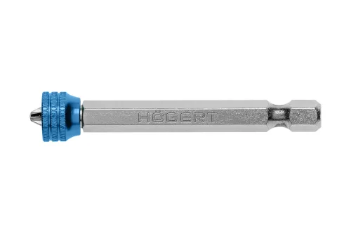 HOEGERT Бита PH2, 65 мм, магнитный наконечник, сталь S2 2