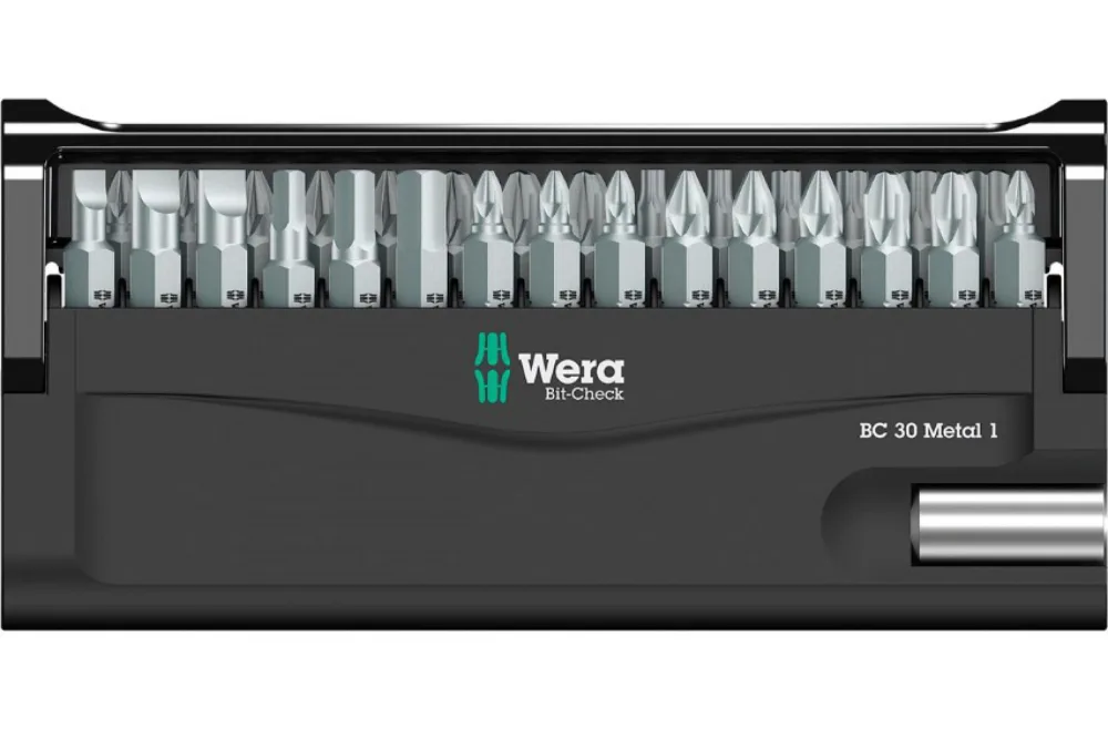 Набор WERA Bit-Check 30 Metal 1, 30 предметов