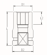 Набор ударных головок глубоких 1" 14 пр. 22-60 мм Garwin 626557-1