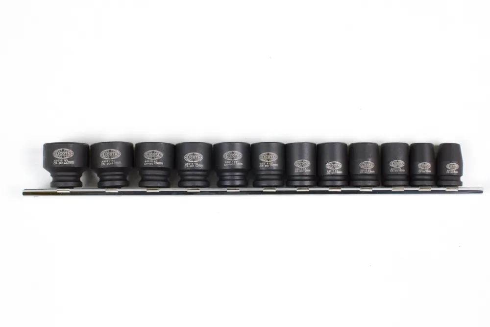 Набор ударных головок 3/8" 12 пр., 8-22 мм, на линейке Licota ASA-31001