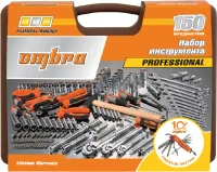 Набор инструмента универсальный 1/4", 3/8" и 1/2"DR, 150 предметов (юбилейная серия) Ombra OMT150S18