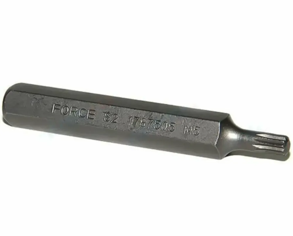 Бита Torx T27 шестигранник 10 мм L=75 мм Force