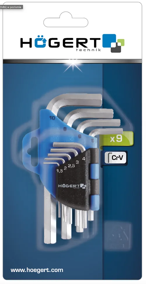 Ключи шестигранные Crv, 9шт. 3